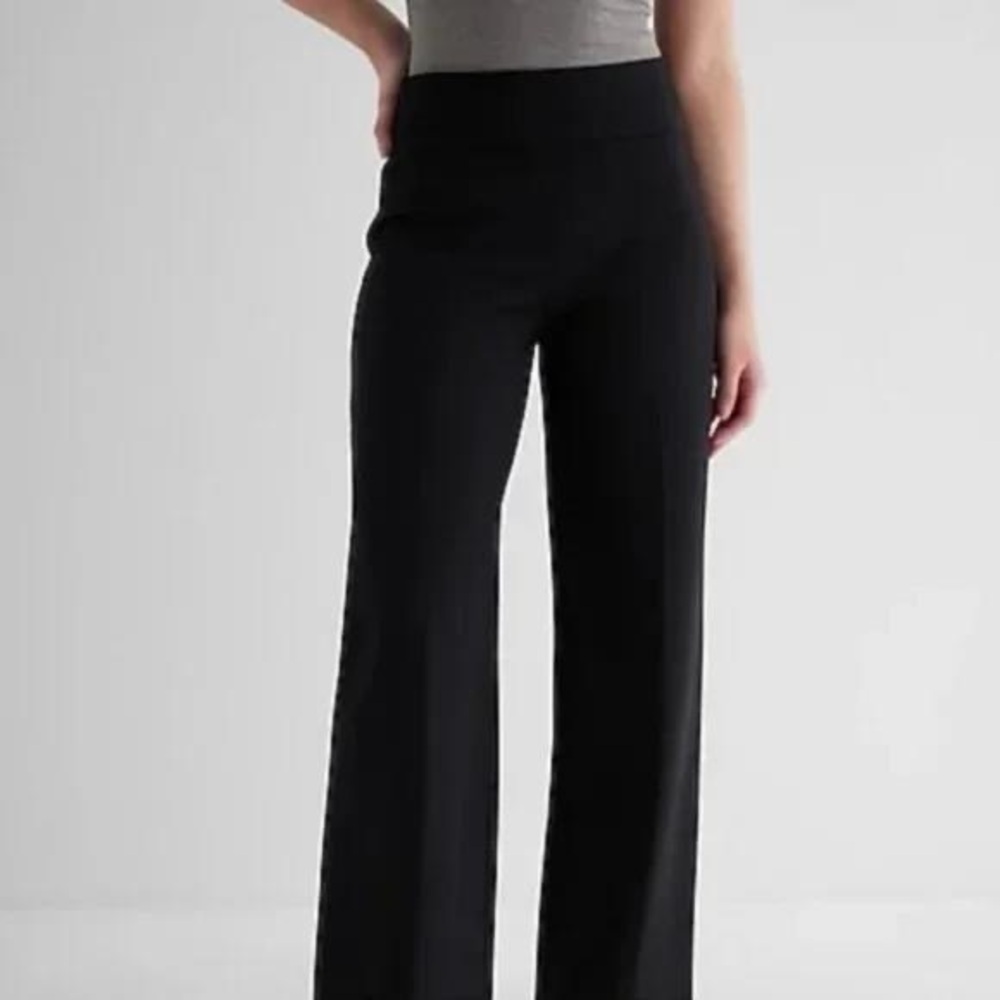 Express NWOT Curvy Boot High Rise SuperSoft DoubleKnit Stretch Black Pant XL